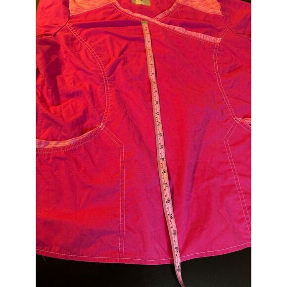 ScubStar Womens Active Pink Size XL Uniform Top Short Sleeve Work medical scrubs - Picture 5 of 6